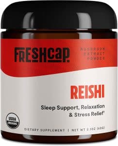 jar of freshcap reishi powder