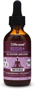 life cykel reishi tincture bottle